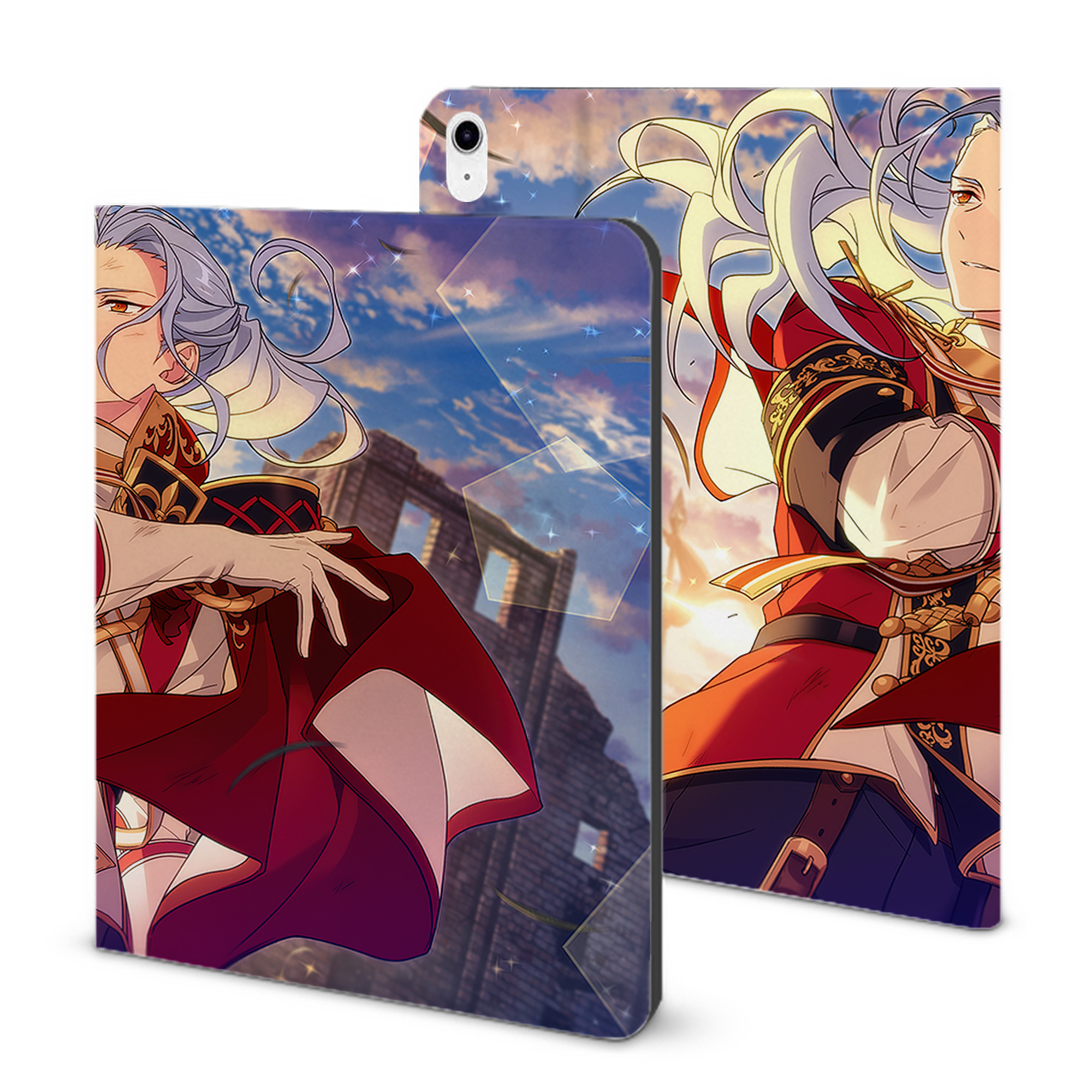 （画像用） あんさんぶるスターズ! Ensemble Stars IPad ケース ブック型 PUレザー TPU 耐衝撃 軽量 薄型 ペン収納なし 全面保護 IPad 各モデル対応
